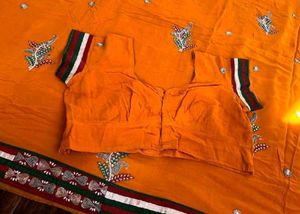 Mustard Yellow Saree with Blouse