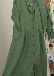 Vintage Green Button-Down Dress