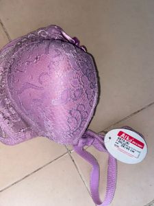 Padded Lace Lavender Bra