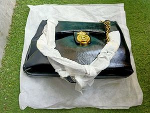 WOMEN'S IMPORTED PURE LEATHER Black Handba