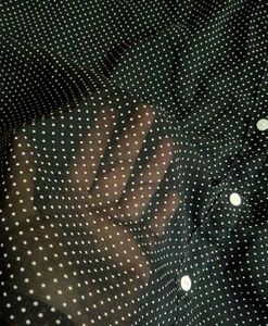 Polka Dot Button-Down Top