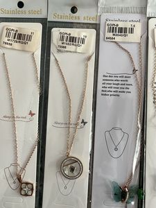 Rose Gold Stainless Steel Necklace Set
