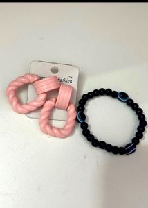 2 Piece Set | EARING & EVIL EYE BRACELET