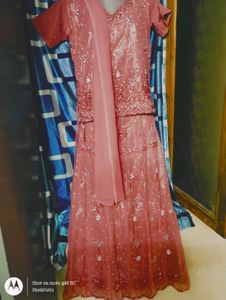 Elegant Pink Embroidered Lehenga Choli
