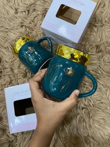 Pricedrop Porcelain Leakproof King & Queen Mug Set