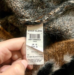 Animal Print Fuzzy Sweater