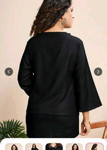 MOJILAA BLACK Floral Top