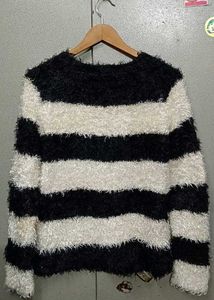 Black &amp; White Stripe Sweater