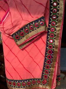 Elegant Embroidered Saree - leheriya