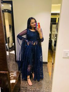 Elegant Navy Blue Kurta Set