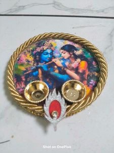 Krishna Decor Plate &amp; Bucket Holi