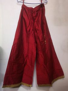 Srishti Maroon Festive Silk Palazzo Pant