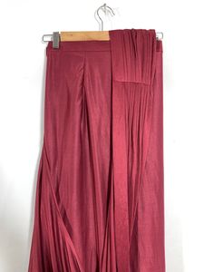 Red Ruched Bandeau Top