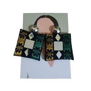 Fabric Mirror Earrings
