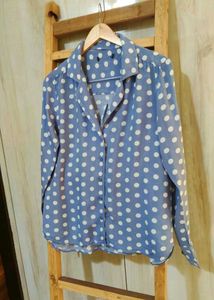Polka Dot Button-Down Shirt size-36