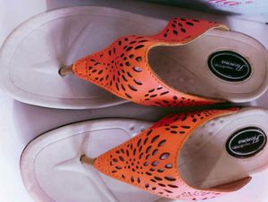 Orange Florina Flats