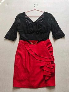 Chic Red &amp; Black Dress🌹
