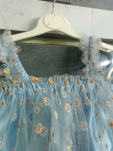 Cute Blue Daisy Dress