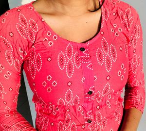 Pink Printed Kurti