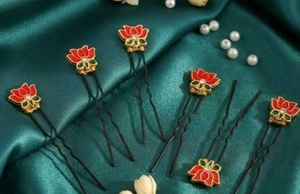 Lotus Flower Hair U Pins (Set of 6)