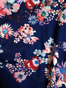 Floral Navy Fit &amp; Flare Dress