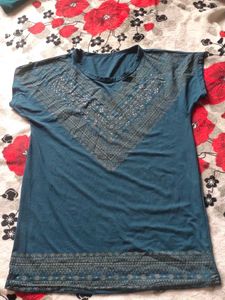 Blue Embellished Top
