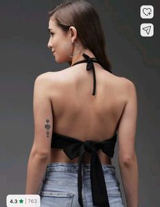 Chic Black Halter Top