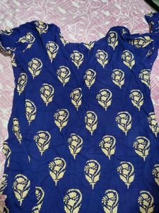 Blue Printed Tunic Top