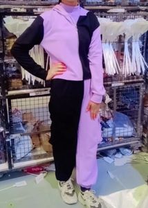 Purple Nd Black Co-ord Set