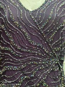 Elegant Embellished Wrap Top