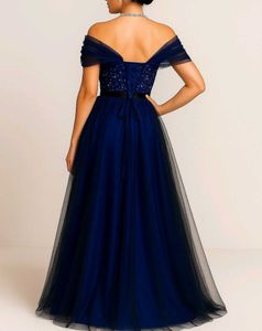Royal Blue+Black Net Gown 👗