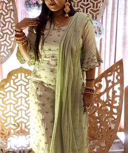 Elegant Mint Green Salwar Kameez