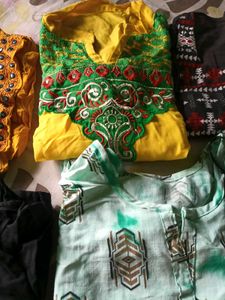 Mixed Kurti Bundle With Pant - Size Medium