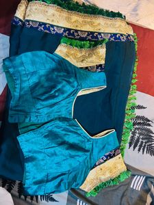 Elegant Green Saree with Blouse