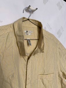 Van Heusen Yellow Plaid Button-Down