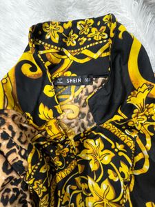 Yellow Black Midi Dress For Party Or Casual
