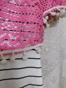 Pink Cape Style Top.