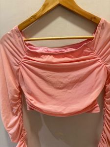 Cute Pink Mesh Top