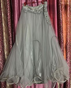 Elegant silver Lehenga Choli Set