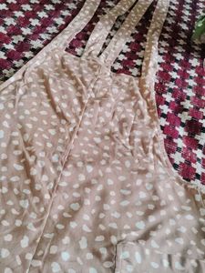 Beige Polka Dot Short Jumpsuit -Lightweight