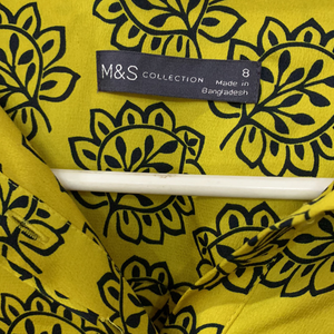 M&amp;S Collection Yellow Print Shirt