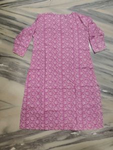 Pink Printed Kurta Set with Dupatta
