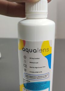2 Monthtly Gray Coloured Lens From Aqua Color + Aqua Lens Comfort Solution For Lens + New Lens Case