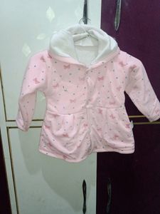 1-2 Yr woonie Baby Girl&#39;s Woolen Frock