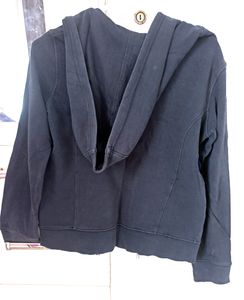 Black Hooded Front Zipper Jacket - MAX