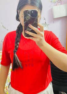 Red BTS Graphic T-Shirt