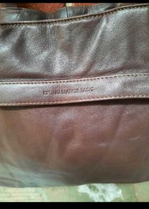 Vintage Brown Leather Tote Bag