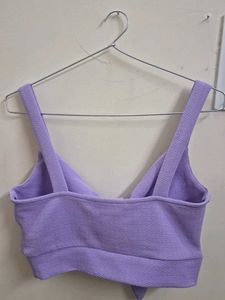 Cute Purple Tie-Front Top