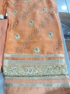 Orange Embroidered Salwar Kameez