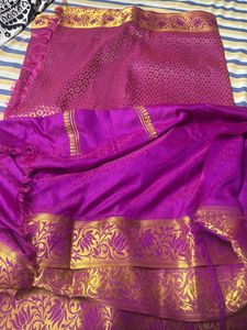 Saree With Unstitched Machine Embroidery Blouse Bi